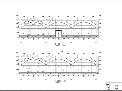 单层轻钢结构充气膜温室大棚建筑结构设计 施工图