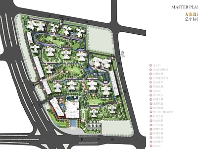 现代简约高层大区住宅景观 施工图