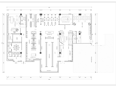 700m²装饰公司展厅平面图 施工图