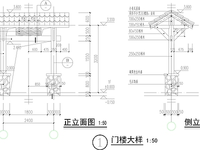 中式门法详图CAD施工图 通用节点