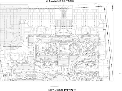 欧式简约景观绿化 施工图