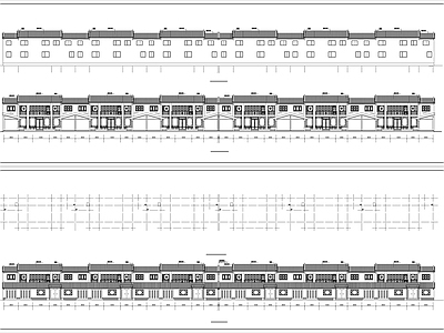 中式现代四合院建筑施工图cad