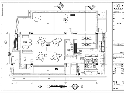 深圳中国杯帆船会所 餐厅内装施工图CAD 施工图