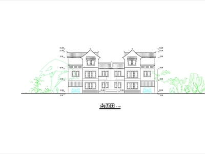 中式云南民居风格cad 自建房