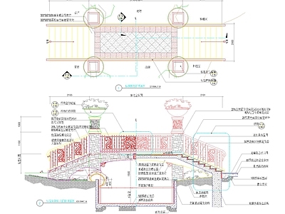 十套欧式景观桥 施工图 景观小品