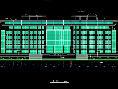 大学图书馆建筑设计含详图CAD 施工图