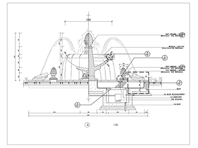 喷泉水池 施工图