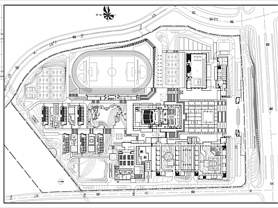 现代简约学校景观 施工图