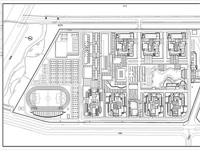 现代简约学校景观 施工图