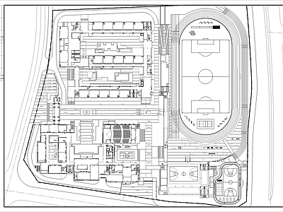 现代简约小学 景观方案  施工图