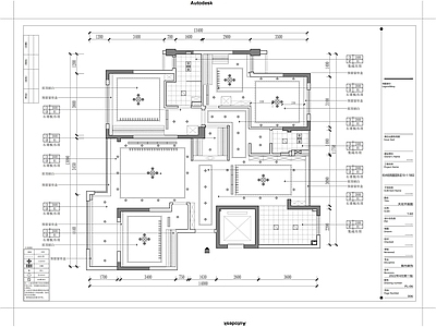 180m²家装大平层 施工图