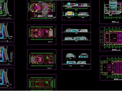 中小型影剧院建筑CAD图纸 施工图