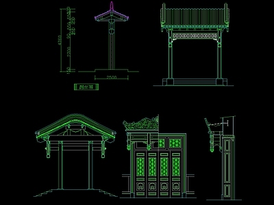 中式古建门头 大