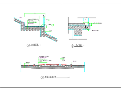 绿道结构广场结构护栏结构CAD