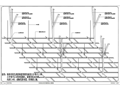吊顶反向支撑大样详图
