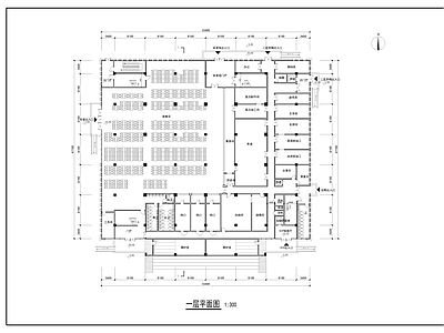 学校食堂体院馆平立剖面 施工图