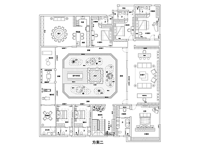 570m²大平层 施工图