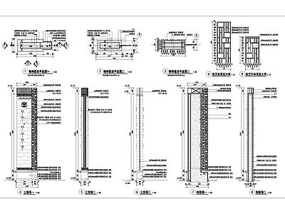 中式精神堡垒详图 施工图 景观小品