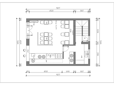 包子铺平面方案 施工图