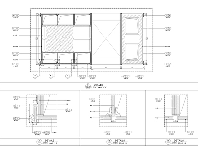 办公柜子暗门大样图 施工图