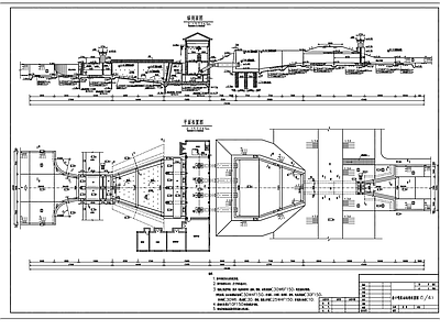 水利泵站平面剖面结构图 施工图 建筑通用节点