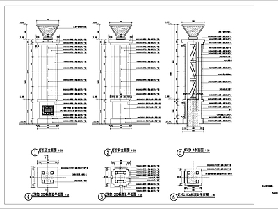 新古典景观灯柱 施工图