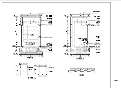 现代简约钢结构门卫室 施工图