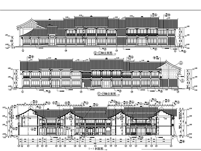 中式文殊院建筑 施工图