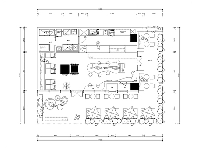 烘焙咖啡店平面方案 施工图