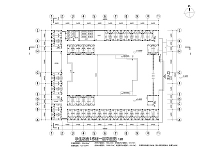 学生宿舍平立剖 施工图