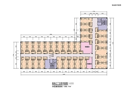 现代多层宿舍楼图纸 施工图