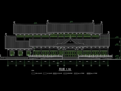 中式古建太湖古建筑详图