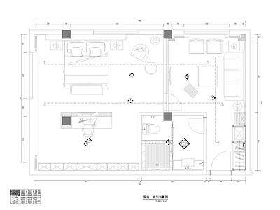 现代检察院客房平立面图 施工图 行政机构