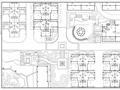 新中式居住区景观 施工图