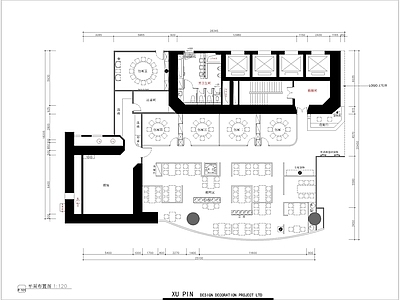 丹露店餐厅平面施工图 施工图