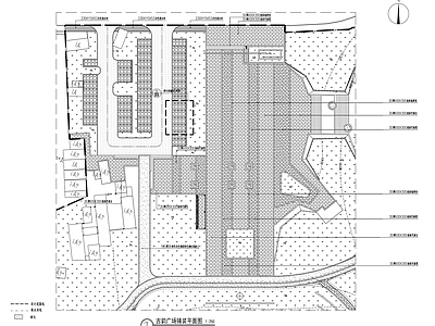 现代简约古韵广场 施工图