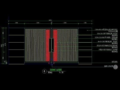 现代铁艺消防大门详图 施工图 通用节点