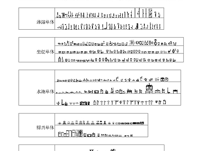 客厅卧室厨卫立面 图块