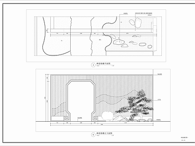 禅意格栅详图 施工图 局部景观