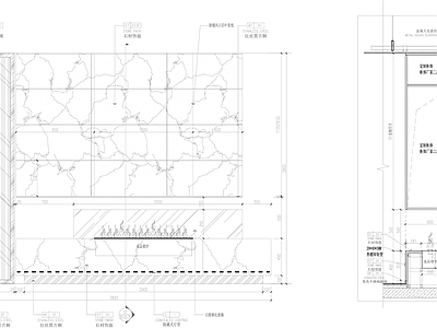 现代极简电子壁炉节点大样 施工图