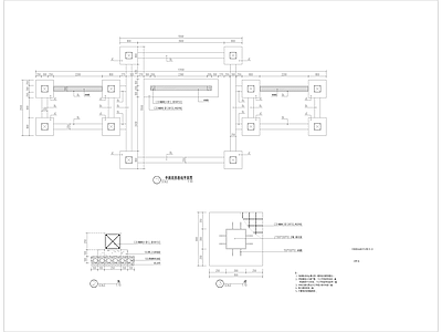 新中式亭廊建筑结构图 施工图