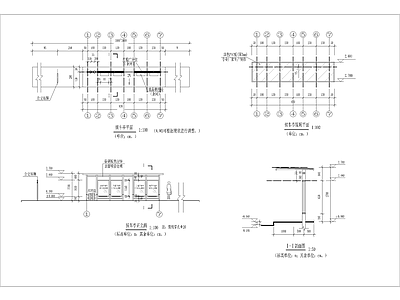 现代简约公交站台 施工图