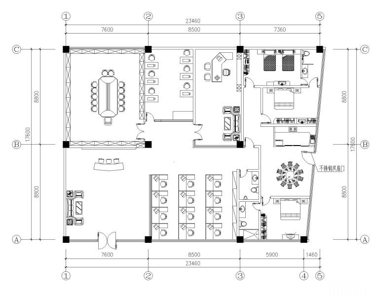 某办公室精装饰装修全套CAD施工图纸