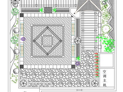 现代简约屋顶花园 施工图