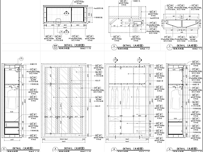 衣柜节点大样图 施工图 柜类