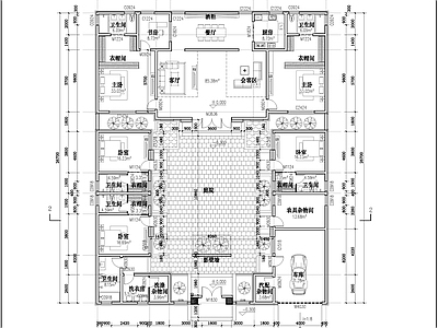 农村四合院建筑 施工图