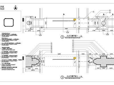 小区入户门楼细部 施工图 建筑通用节点