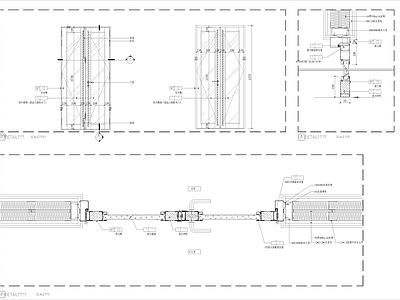 乙级防火玻璃门节点 施工图 通用节点