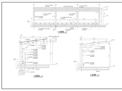 现代简约非机动车棚 施工图 建筑通用节点