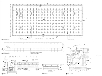 新中式镜面水景特色水景 施工图